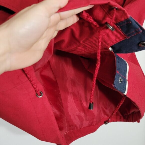 Sequence VI Petite 90s Red Vented Classic Jacket Zippered Outerwear Drawstring S - Picture 5 of 9